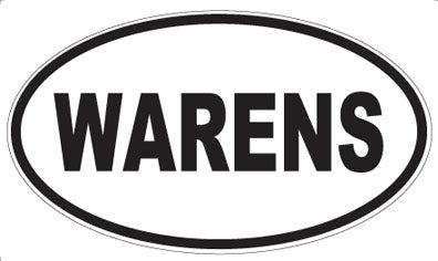 WARENS - Oval Sticker