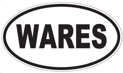 WARES - Oval Sticker