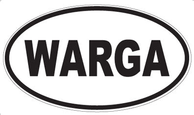 WARGA - Oval Sticker