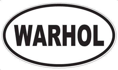 WARHOL - Oval Sticker