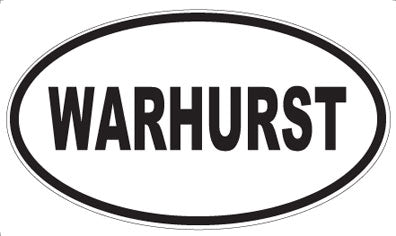 WARHURST - Oval Sticker