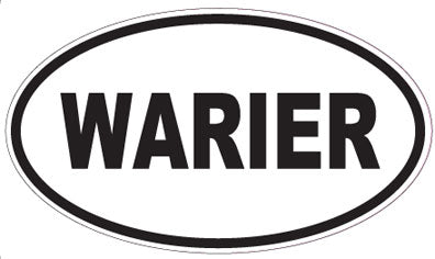 WARIER - Oval Sticker