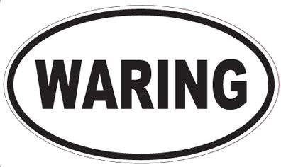 WARING - Oval Sticker