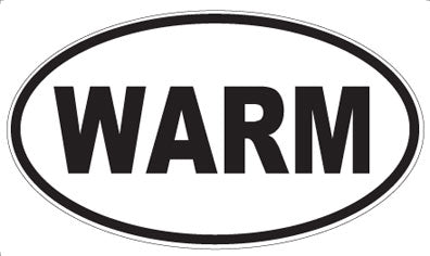 WARM - Oval Sticker