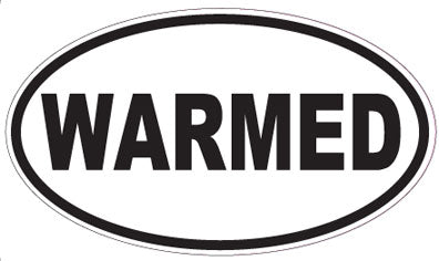 WARMED - Oval Sticker