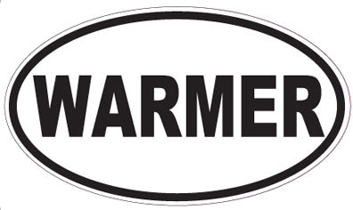 WARMER - Oval Sticker