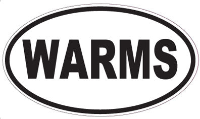 WARMS - Oval Sticker