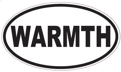 WARMTH - Oval Sticker