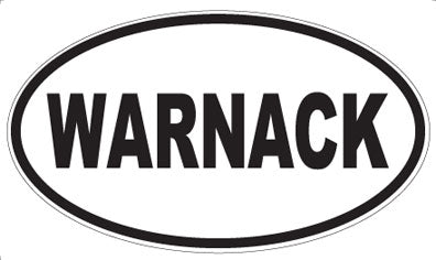 WARNACK - Oval Sticker