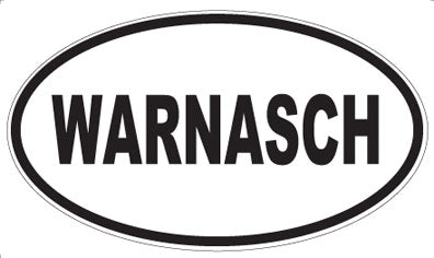WARNASCH - Oval Sticker