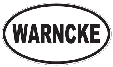 WARNCKE - Oval Sticker