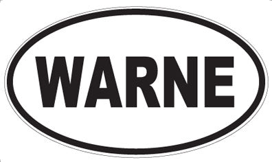 WARNE - Oval Sticker