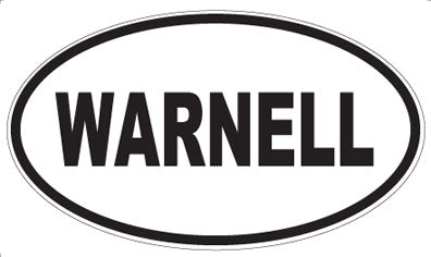WARNELL - Oval Sticker