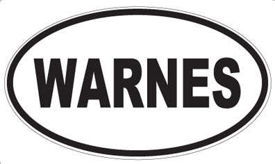 WARNES - Oval Sticker
