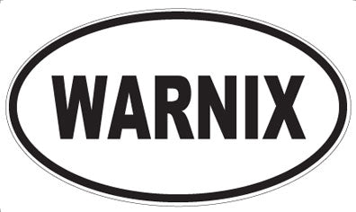WARNIX - Oval Sticker