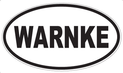 WARNKE - Oval Sticker