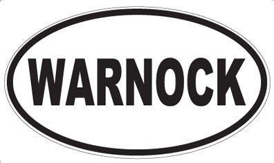 WARNOCK - Oval Sticker