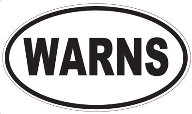 WARNS - Oval Magnet