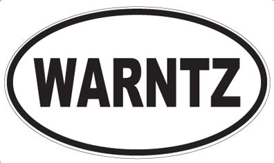 WARNTZ - Oval Sticker