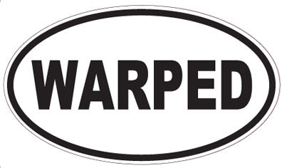 WARPED - Oval Sticker