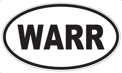 WARR - Oval Sticker