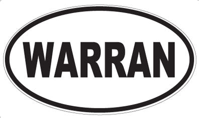 WARRAN - Oval Sticker