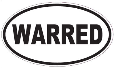 WARRED - Oval Sticker