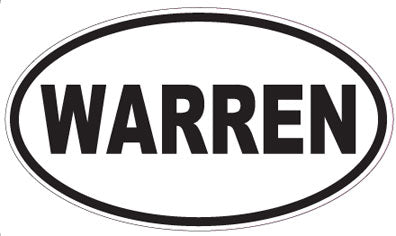 WARREN - Oval Sticker