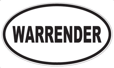 WARRENDER - Oval Sticker