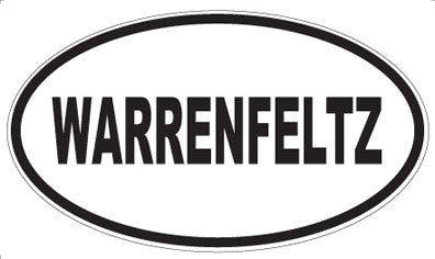 WARRENFELTZ - Oval Sticker