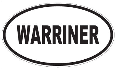 WARRINER - Oval Sticker