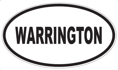 WARRINGTON - Oval Sticker
