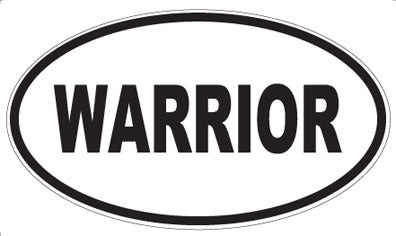WARRIOR - Oval Sticker