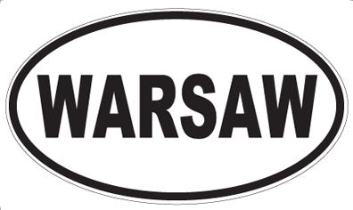 WARSAW - Oval Sticker