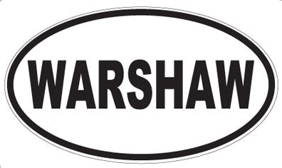 WARSHAW - Oval Sticker