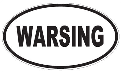 WARSING - Oval Sticker