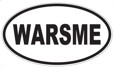 WARSME - Oval Sticker