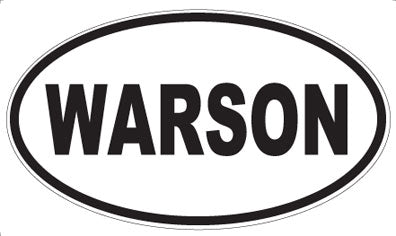 WARSON - Oval Sticker