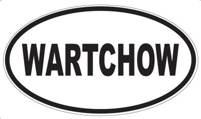 WARTCHOW - Oval Sticker