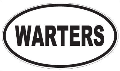WARTERS - Oval Sticker