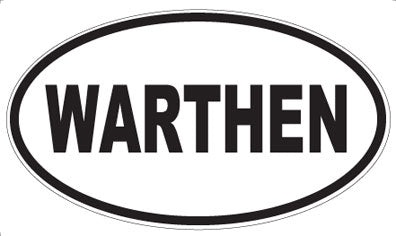 WARTHEN - Oval Sticker