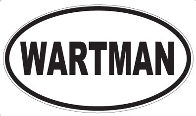 WARTMAN - Oval Sticker