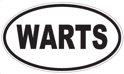 WARTS - Oval Magnet