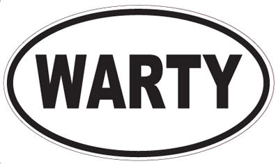 WARTY - Oval Sticker