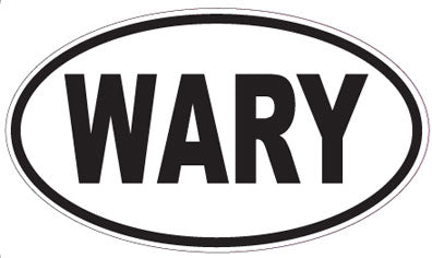 WARY - Oval Sticker