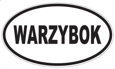 WARZYBOK - Oval Sticker