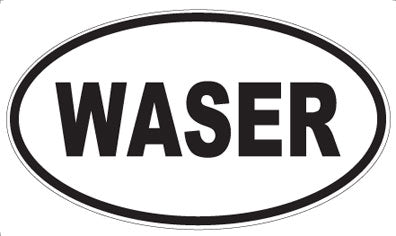 WASER - Oval Sticker