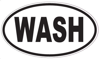 WASH - Oval Sticker