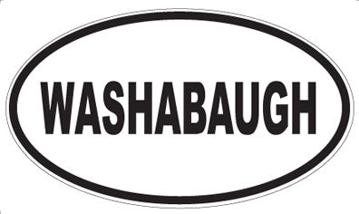 WASHABAUGH - Oval Sticker