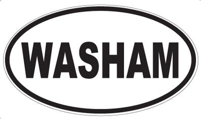 WASHAM - Oval Sticker